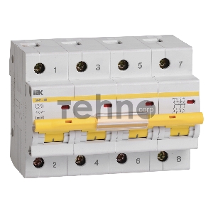 Автоматический выключатель IEK ВА47-100 4Р 20А 10кА характеристика C