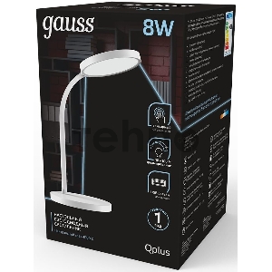 Светильник Gauss GT5031 настольный на подставке белый 8Вт Светильник Gauss GT5031 настольный на подставке белый 8Вт