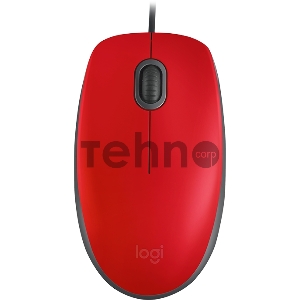 Мышь Logitech Mouse M110 Silent USB Red Ret
