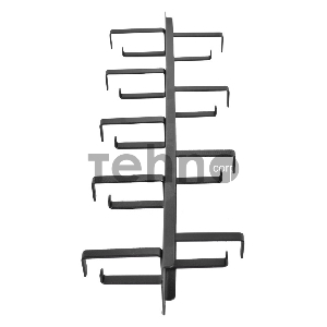 Кабельный органайзер Горизонтальный ЦМО ГКО-1-9-9005 двухсторонний кольца 1U шир.:19