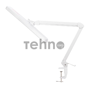 Лампа настольная бестеневая на струбцине REXANT ECO light, 324 SMD LED с диммером, теплый/холодный цвет свечения, белая