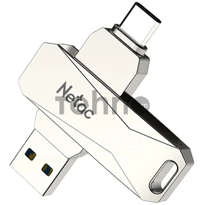 Флеш диск USB Drive Netac U782C dual USB3.0+TypeC 128GB, retail version