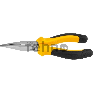 Тонкогубцы JCB JPL009, хромированное покрытие, двухкомпонентная рукоятка, CrV cталь, 160мм
