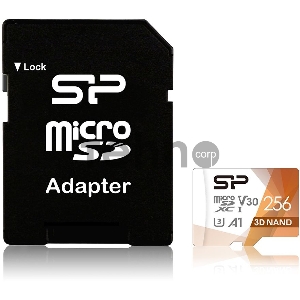 Флеш карта microSDHC Silicon Power Superior Pro A1 Micro Secure Digital XC Class 10 UHS-1 U3 SP256GBSTXDU3V20AB 256Gb