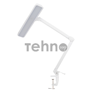Лампа настольная бестеневая на струбцине REXANT ECO light, 324 SMD LED с диммером, теплый/холодный цвет свечения, белая