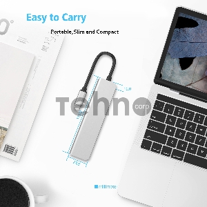 Адаптер Type-CM-->PD+2*USB3.0+TF+SD+HDMI(4K*30Hz)AlumiShell, VCOM <CU4371>