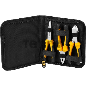 Набор JCB: Губцевый инструмент, хромированное покрытие, двухкомпонентные рукоятки, CrV cталь, 3 предм, чехол