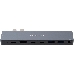 Концентратор-USB Canyon Multiport Docking Station with 8 port, 1*Type C PD100W+2*Type C data+2*HDMI+2*USB3.0+1*Audio. Input 100-240V, Output USB-C PD100W&USB-A 5V/1A, Aluminium alloy, Space gray, 135*48*10mm, 0.056kg, фото 2