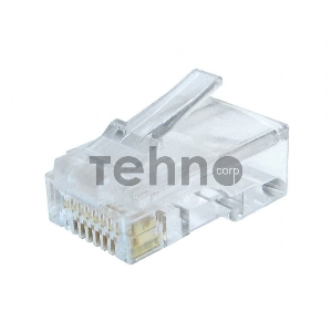 Вилка RJ-45 (8P8C) LC-8P8C-002 универсальная кат.6, контакты 30 микродюймов (100 шт.)