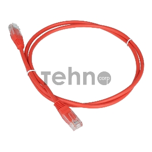 Патч-корд TWT UTP кат.5e, с заливными колпачками, 3.0 м, красный