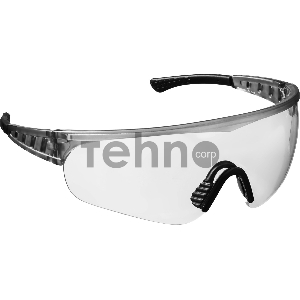 Прозрачные, очки защитные открытого типа, мягкие двухкомпонентные дужки. STAYER HERCULES