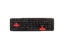 Клавиатура ExeGate EX264080RUS LY-403, <USB, черная, 105кл, Enter большой, 8 красных клавиш> Color box