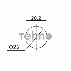 Индикатор Ø30  220V  зеленый LED  REXANT