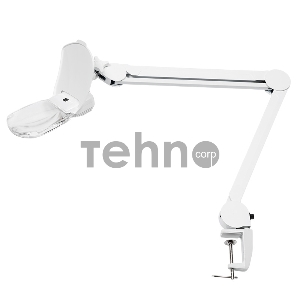 Лупа на струбцине REXANT, квадратная 3D+20D, с подсветкой 6 LED, серия EXPERT, белая Лупа на струбцине REXANT, квадратная 3D+20D, с подсветкой 6 LED, серия EXPERT, белая