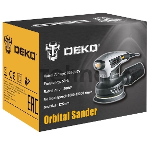 Эксцентриковая шлифовальная машина Deko DKG400-125 400Вт