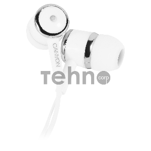 Наушники CANYON CNE-CEPM01W Stereo earphones with microphone, White