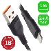 Кабель GoPower GP01L USB (m)-Lightning (m) 1.0м 2.4A ПВХ черный (1/800), фото 2