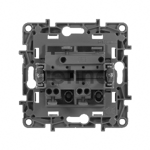 Выключатель двухклавишный, автоматические клеммы, Etika, 10AX, 250В~, антрацит Выключатель двухклавишный, автоматические клеммы, Etika, 10AX, 250В~, антрацит