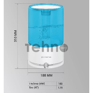 Увлажнитель воздуха Polaris PUH 7605 TF 25Вт (ультразвуковой) белый/голубой