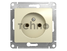 Механизм розетки 1-м СП Glossa 16А IP20 без заземл. беж. SchE GSL000241