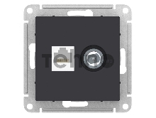 РОЗЕТКА двойная комп+ТВ, RJ45+TV, кат.5E, механизм, КАРБОН