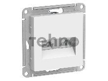 РОЗЕТКА двойная компьютерная RJ45+RJ45, кат.5E, механизм, БЕЛЫЙ