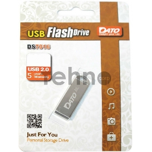 Флеш Диск Dato 8Gb DS7016 DS7016-08G USB2.0 серебристый