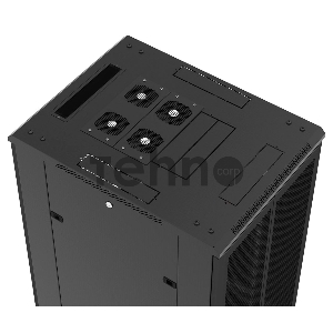 Шкаф напольный Hyperline TTB-4288-DD-RAL9004 19-дюймовый, 42U, 2055x 800х 800 мм (ВхШхГ), передняя и задняя распашные перфорированные двери (75%), ручка с замком, крыша нового типа, цвет черный