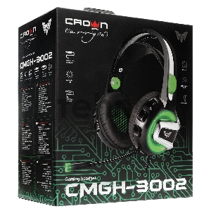 Гарнитура игровая CROWN CMGH-3002 Black&green