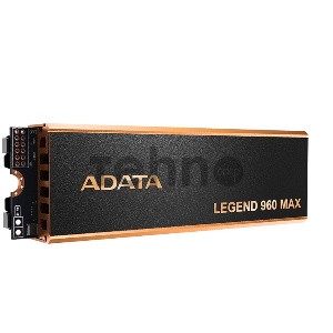 Твердотельный накопитель ADATA SSD LEGEND 960 MAX, 4000GB, M.2(22x80mm), NVMe 1.4, PCIe 4.0 x4, 3D NAND, R/W 7400/6800MB/s, IOPs 700 000/550 000, TBW 3120, DWPD 0.43, with BIG Heat Spreader (5 лет)