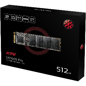 Накопитель SSD Adata 512GB M.2 XPG SX6000 Pro, 2280, PCI-E 3x4, [R/W - 2100/1400 MB/s] 3D-NAND TLC, Realtek