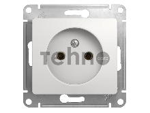 Механизм розетки 1-м СП Glossa 16А IP20 без заземл. бел. SchE GSL000141