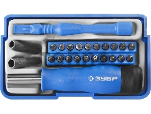 Отвертка с битами для точных работ и мобильных устройств 24 предм., ЗУБР