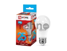 Лампа светодиодная IN HOME LED-A65-VC 25Вт 230В E27 4000К 2250лм 4690612024080