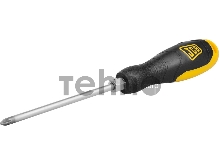 Отвертка JCB JSD009, хромомолибденовая сталь S2, двухкомпонентная рукоятка, магнитный наконечник, PZ №2х125мм