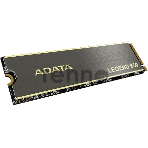 Твердотельный накопитель SSD M.2 2280 2TB ADATA LEGEND 850 Client SSD [ALEG-850-2TCS] PCIe Gen4x4 with NVMe, 5000/4500, IOPS 400/550K, MTBF 2M, 3D NAND, 2000TBW, 0,55DWPD, Heat Sink, SMI SM2269XT, Work with PS5, RTL