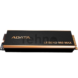 Твердотельный накопитель ADATA SSD LEGEND 960 MAX, 4000GB, M.2(22x80mm), NVMe 1.4, PCIe 4.0 x4, 3D NAND, R/W 7400/6800MB/s, IOPs 700 000/550 000, TBW 3120, DWPD 0.43, with BIG Heat Spreader (5 лет)