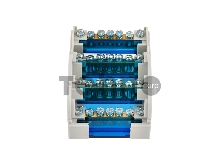 Шина на DIN-рейку в корпусе (кросс-модуль) 4х7 REXANT