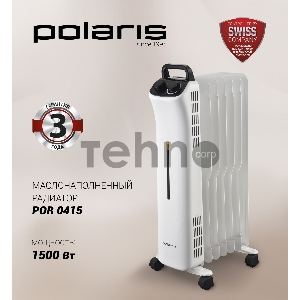 Радиатор масляный Polaris POR 0415 1500Вт белый