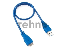 Кабель Gembird/Cablexpert CCP-mUSB3-AMBM-0.5M Кабель USB 3.0 Pro , AM/microBM 9P, 0.5м, экран, синий