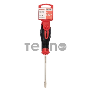 Отвертка шлицевая SL 5х100 мм, трехкомпонентная рукоятка, сталь S2 REXANT