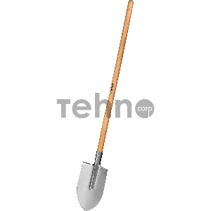 Лопата ЗУБР 39443  мастер-нс штыковая из нержавеющей стали деревянный черенок