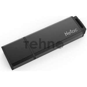 Флеш Диск Netac U351 64Gb <NT03U351N-064G-20BK>, USB2.0, с колпачком, металлическая чёрная