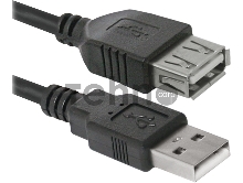Кабель USB Defender USB02-10 USB2.0 AM-AF, 3.0м (87453)