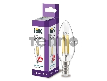 Лампа LED C35 Iek LLF-C35-7-230-40-E14-CL свеча прозр. 7Вт 230В 4000К E14 серия 360°