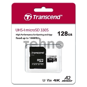 Флеш-накопитель Transcend Карта памяти Transcend 128GB UHS-I U3 A2 microSD microSD w/ adapter