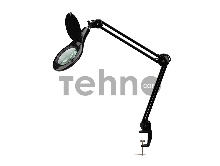 Лупа на струбцине REXANT, круглая, 5D, с подсветкой 56 SMD LED, черная