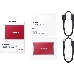 Твердотельный накопитель Samsung SSD 2TB T7 Touch, USB Type-C, R/W 1000/1050MB/s, Red, фото 2