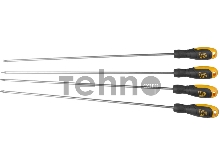 Набор JCB JSD023: Отвертки, хромомолибденовая сталь S2, двухкомпонентные рукоятки, магнитный наконечник, 4 предм