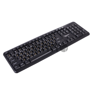Клавиатура Gembird KB-8320U-Ru_Lat-BL, черный, USB, кнопка переключения RU/LAT,104 клавиши